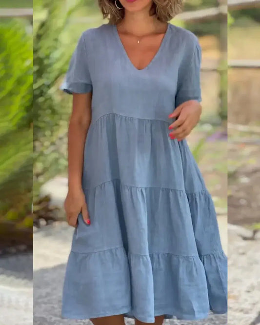 Cotton And Linen Casual Women's Dresses