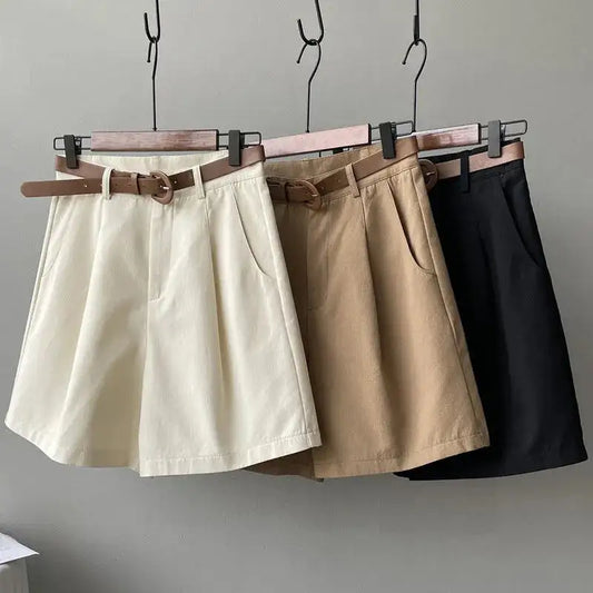 Pure Cotton Shorts High Waist